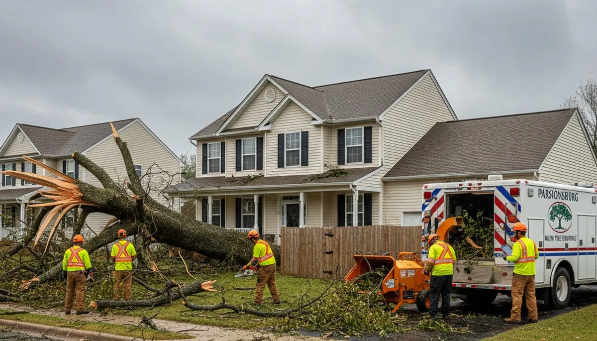 Emergency tree removal after storm damage in Parsonsburg, MD by Salisbury tree service professionals